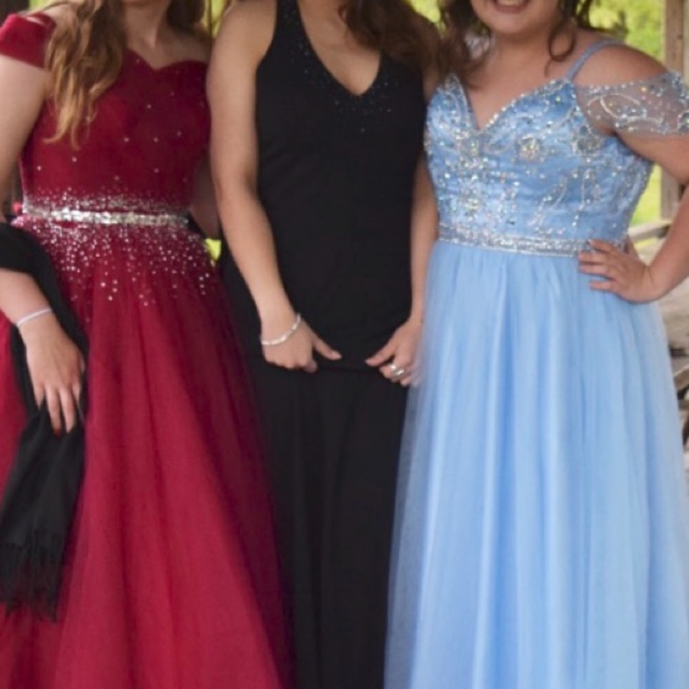 Black Sequined Prom Dress